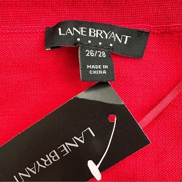 Lane Bryant red ruched side top NWT 26 / 28 - Picture 5 of 6